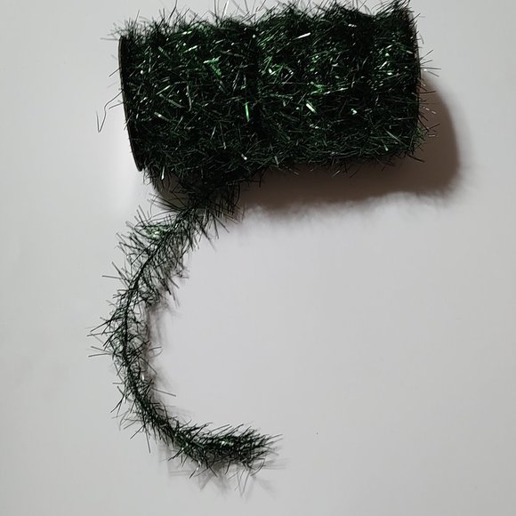 Bethany Lowe Vintage Style Tinsel Garland on Paper Spool - Green - Picture 2 of 2